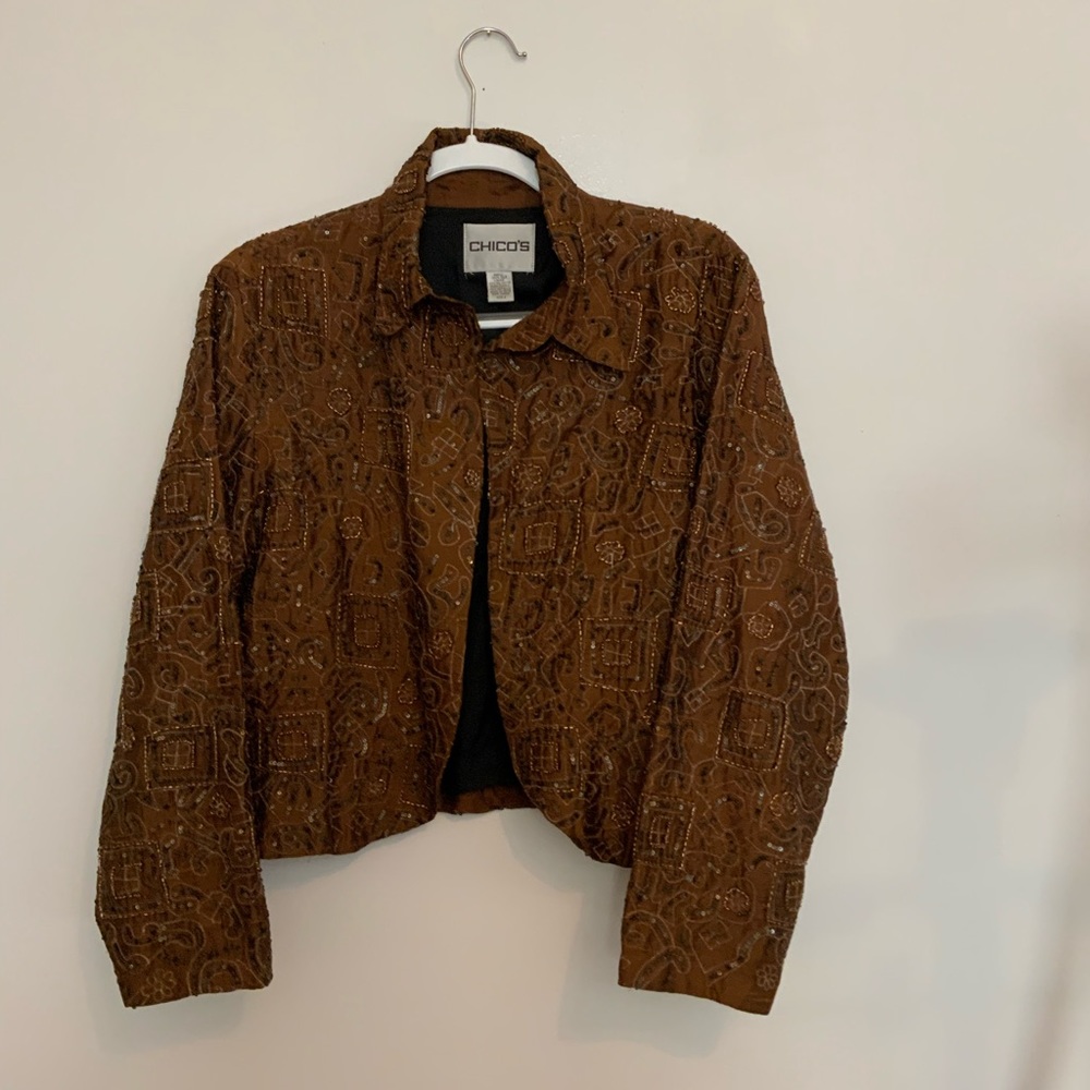 Chico’s beaded jacket size 2